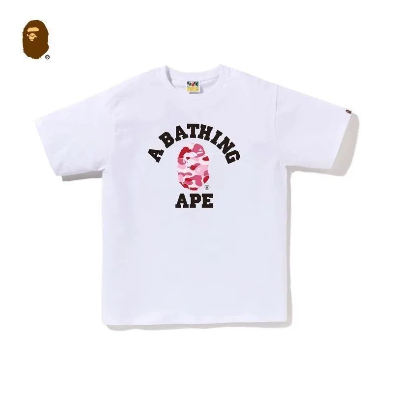 【新品未使用】アベイシングエイプ A BATHING APE Tシャツ ピンク A BATHING APE - エイプTシャツ A BATHING APE アベイシング