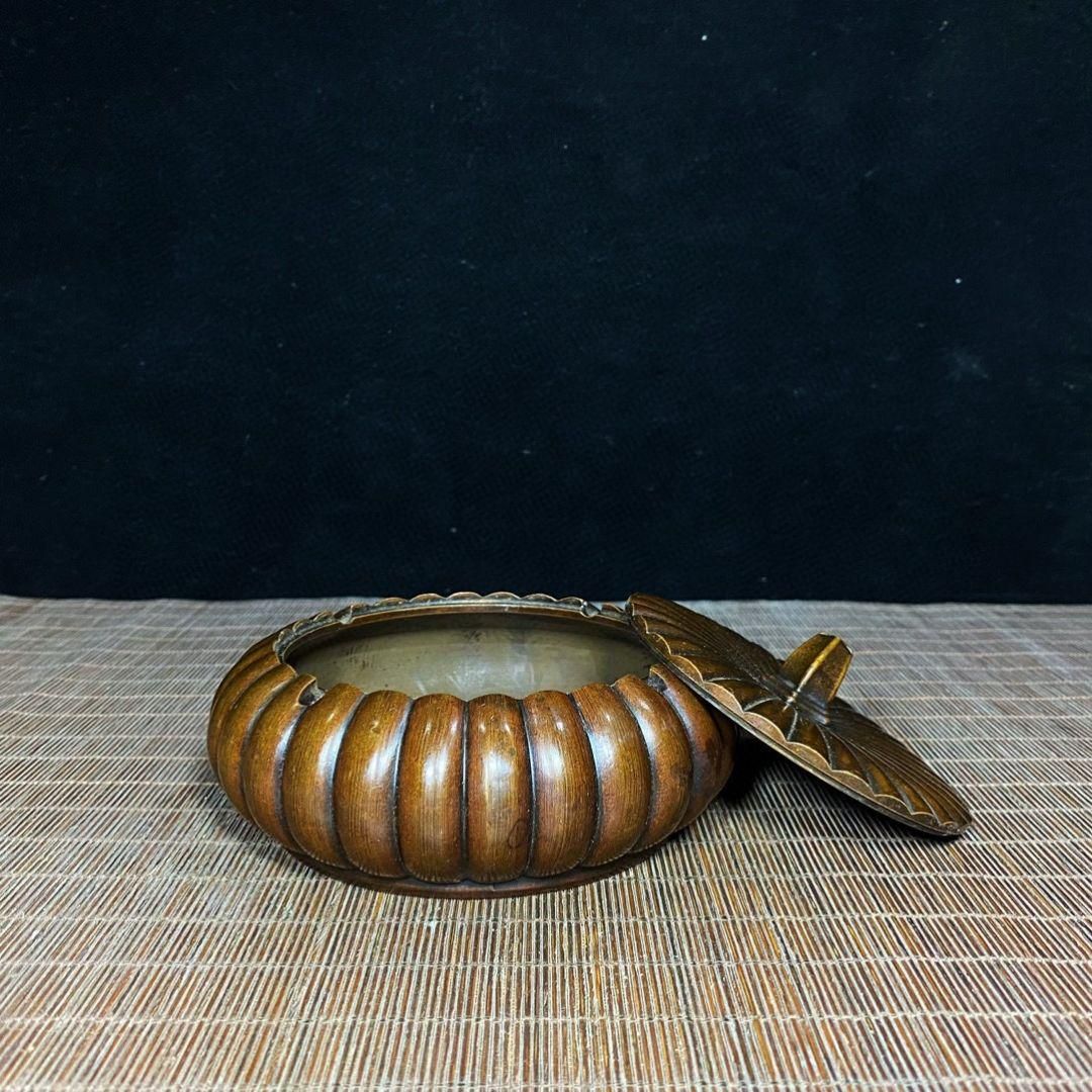 銅製 かぼちゃ灰皿 香炉 装飾品 工芸品 美術品 置物 銅製 かぼちゃ灰皿 香炉 装飾品 工芸品 美術品 置物 - メルカリ