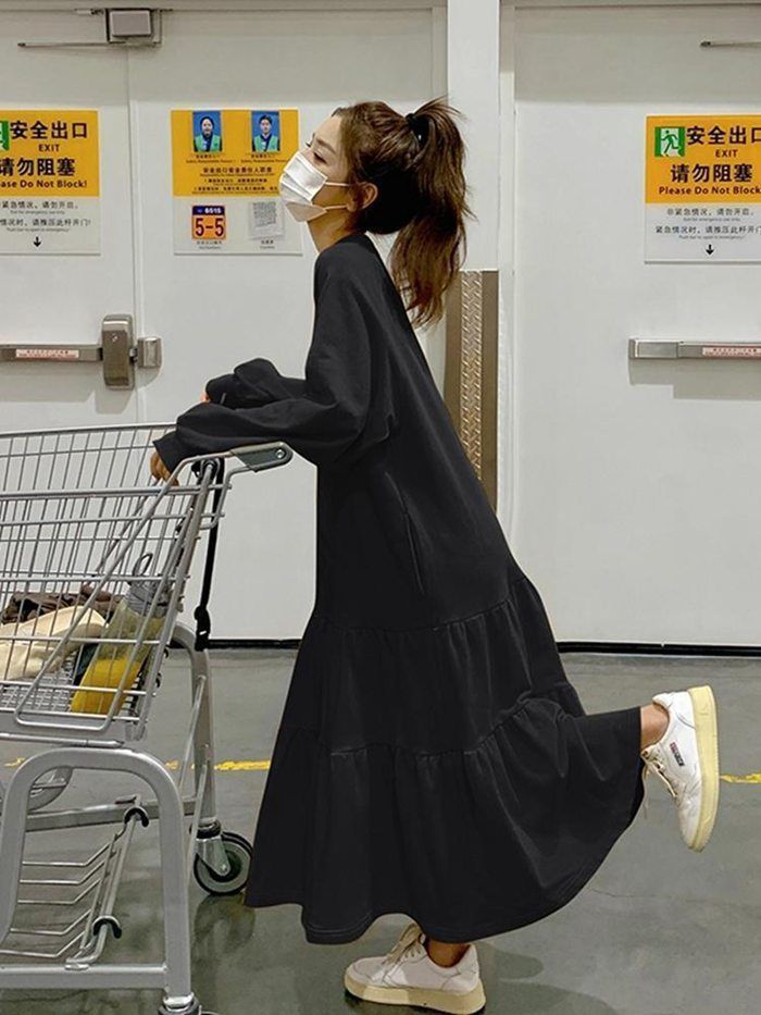 ワンピース レディース ティアードワンピース スウェットワンピ
