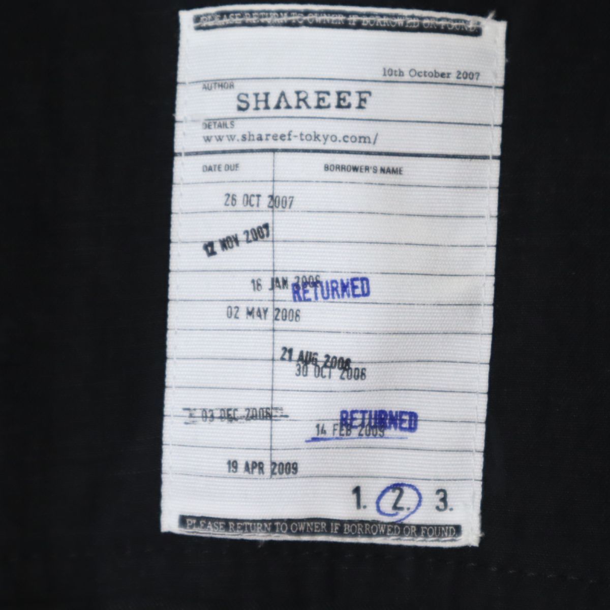 シャリーフ 日本製 リネン トレンチコート 2 黒 SHAREEF メンズ 古着