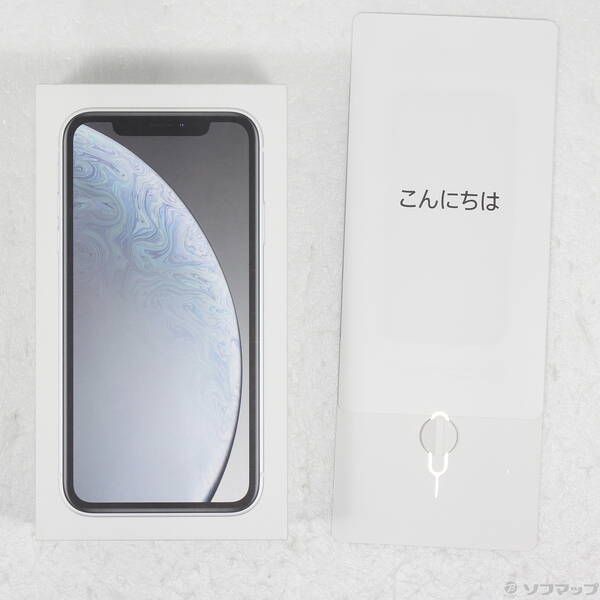中古品〕 iPhoneXR 128GB ホワイト MT0J2J／A SIMフリー【262