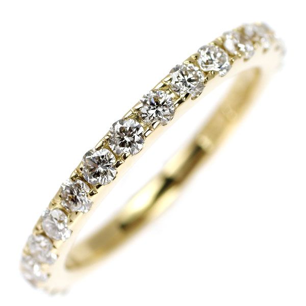 K18YG ダイヤモンド リング 0.535ct セミエタニティ - セルビー@3700F ...