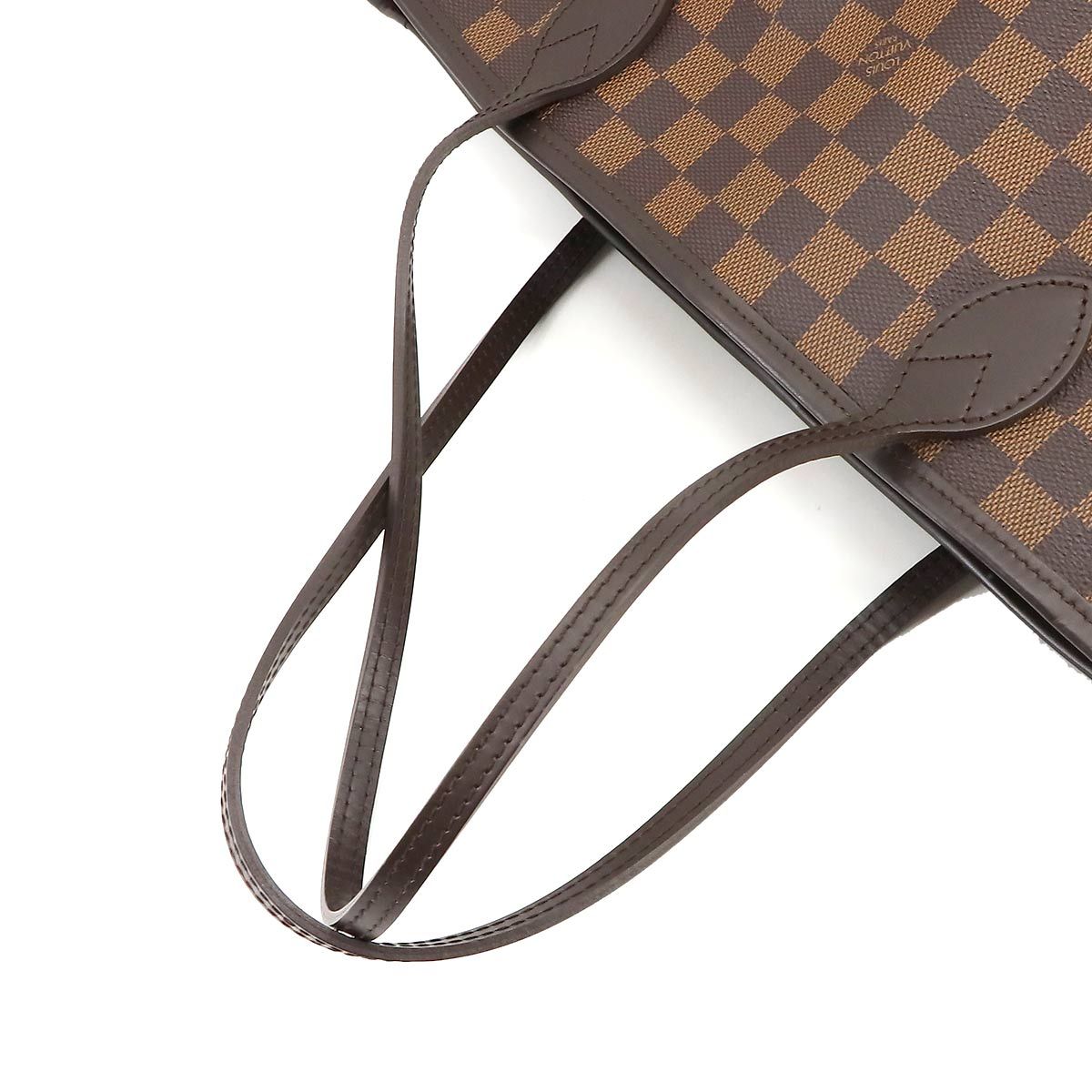 ルイ ヴィトン LOUIS VUITTON ダミエ ネヴァーフル MM トート バッグ エベヌ スリーズ N51105 ブラウン ゴールド 金具  90222951