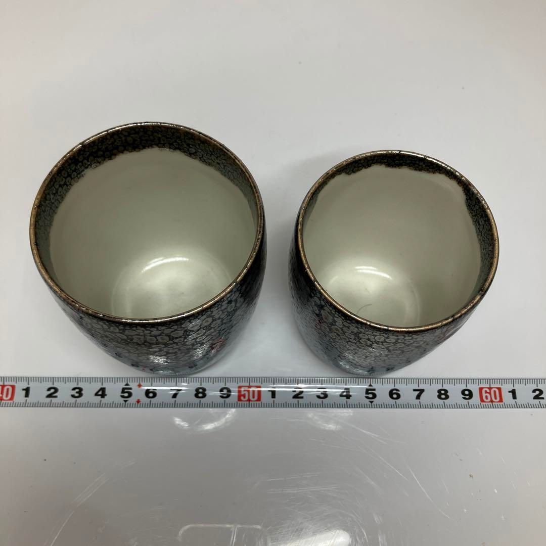 佐々木禅　鉄釉　湯呑一対　共箱　東K5-0729①タサチ 佐々木禅 鉄釉 湯呑一対 共箱 東K5-0729①タサチ - メルカリ