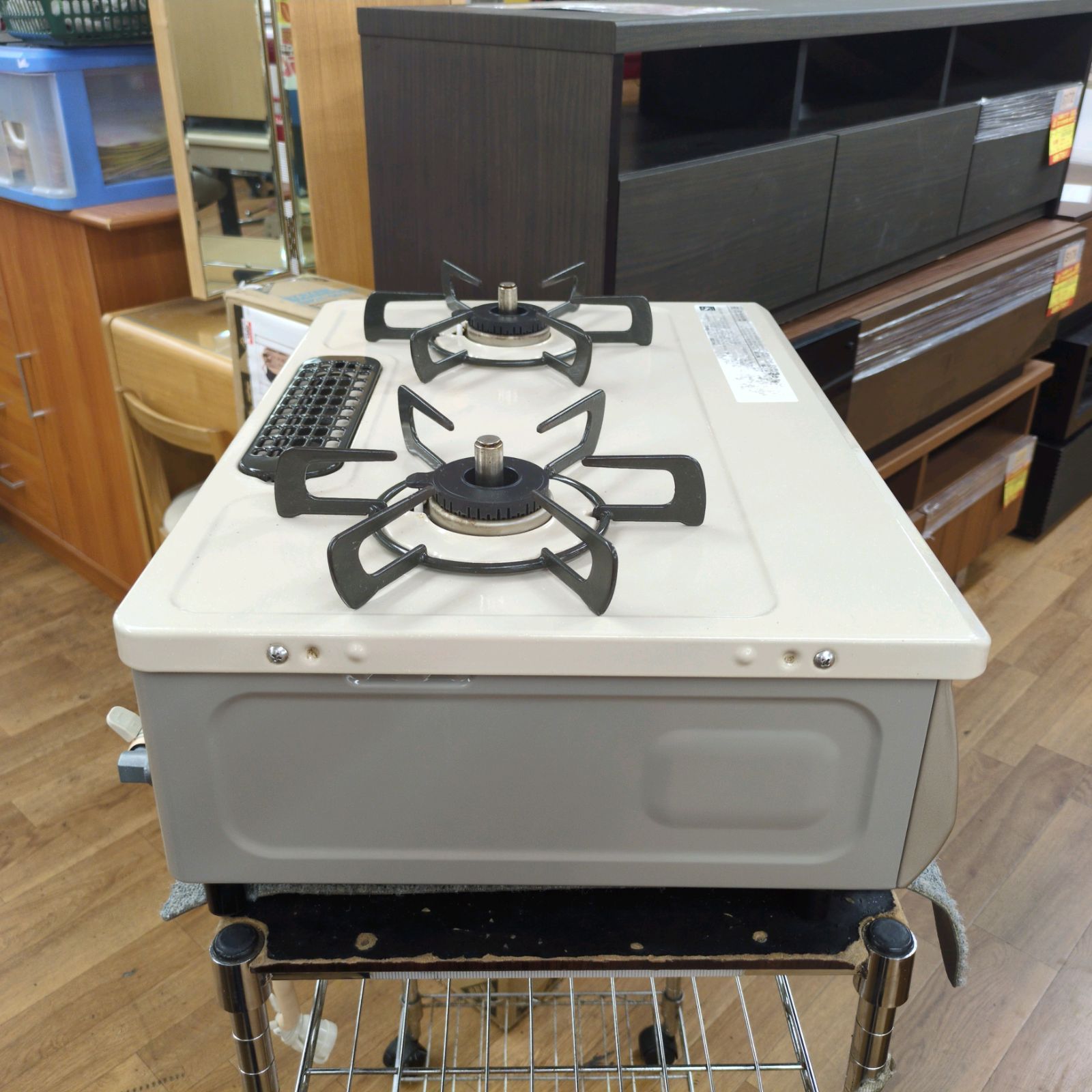 J064 ☆グリル使用感☆2023年製☆Rinnai☆都市ガスコンロ☆水無し片面