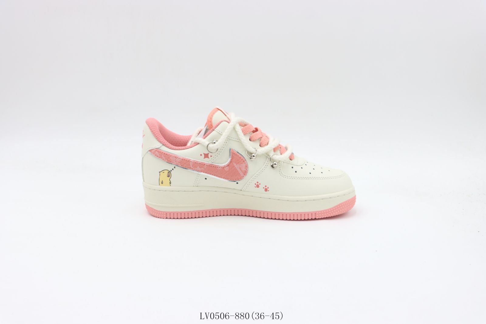 WAAC ホワイト/ピンク スニーカー