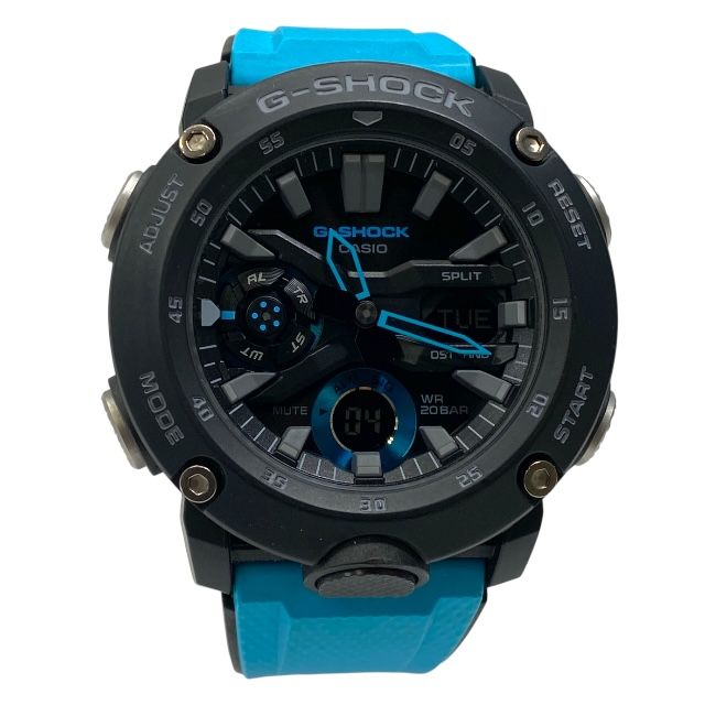 稼働品 カシオ G-SHOCK ジーショック GA-2000 腕時計 スタンダードアナデジカーボンコアダイバー クォーツ ブラック ブルー CASIO メンズ 感 人気モデル 定番デザイン