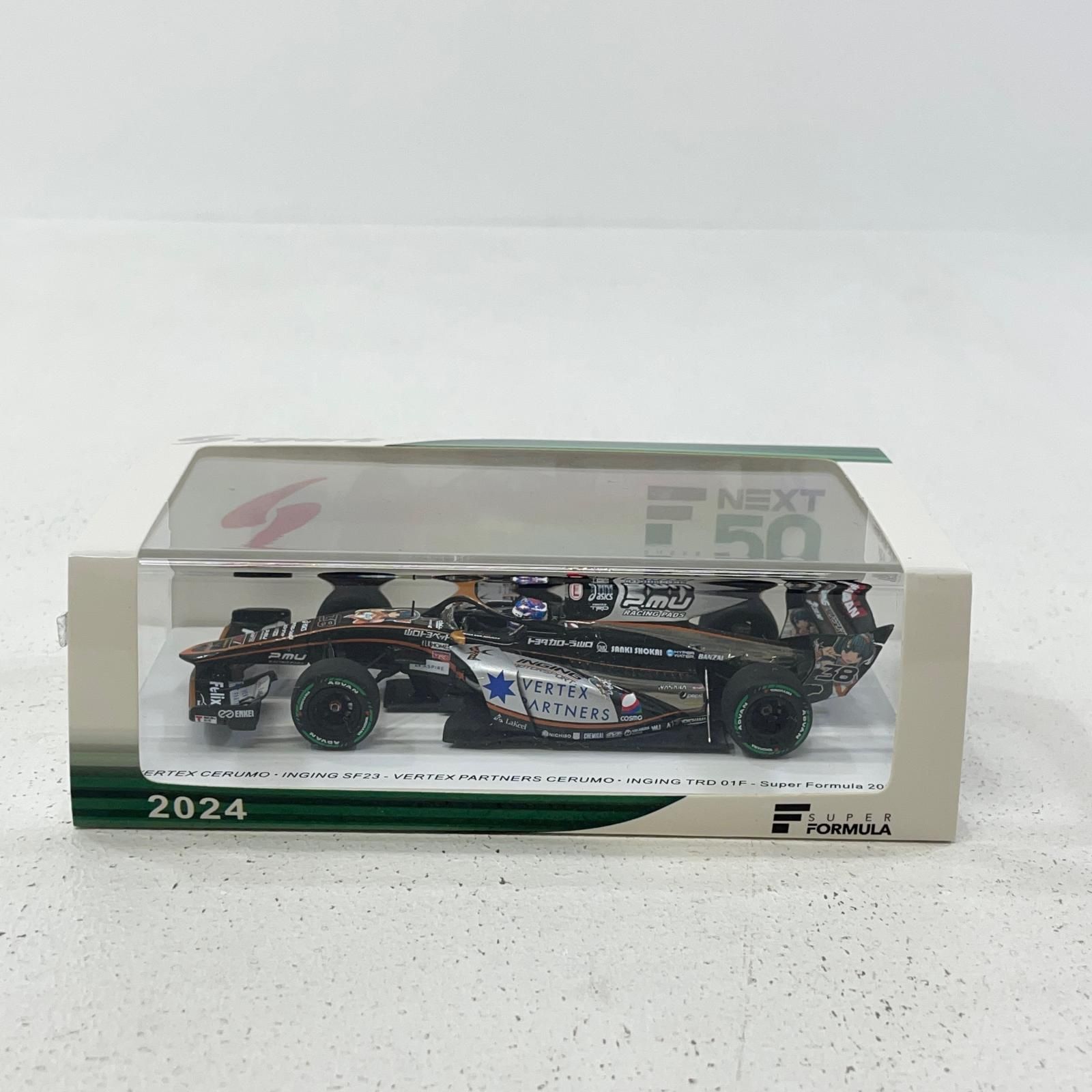 【尾張小牧店】 中古 スパーク 1/43 VERTEX CERUMO・INGING SF23 No.38 VERTEX PARTNERS CERUMO・INGING TRD 01F 2024 スーパーフォーミュラ 阪口晴南 【727】 尾張小牧店】 中古 スパーク 1/43 VERTEX CERUMO・INGING SF23
