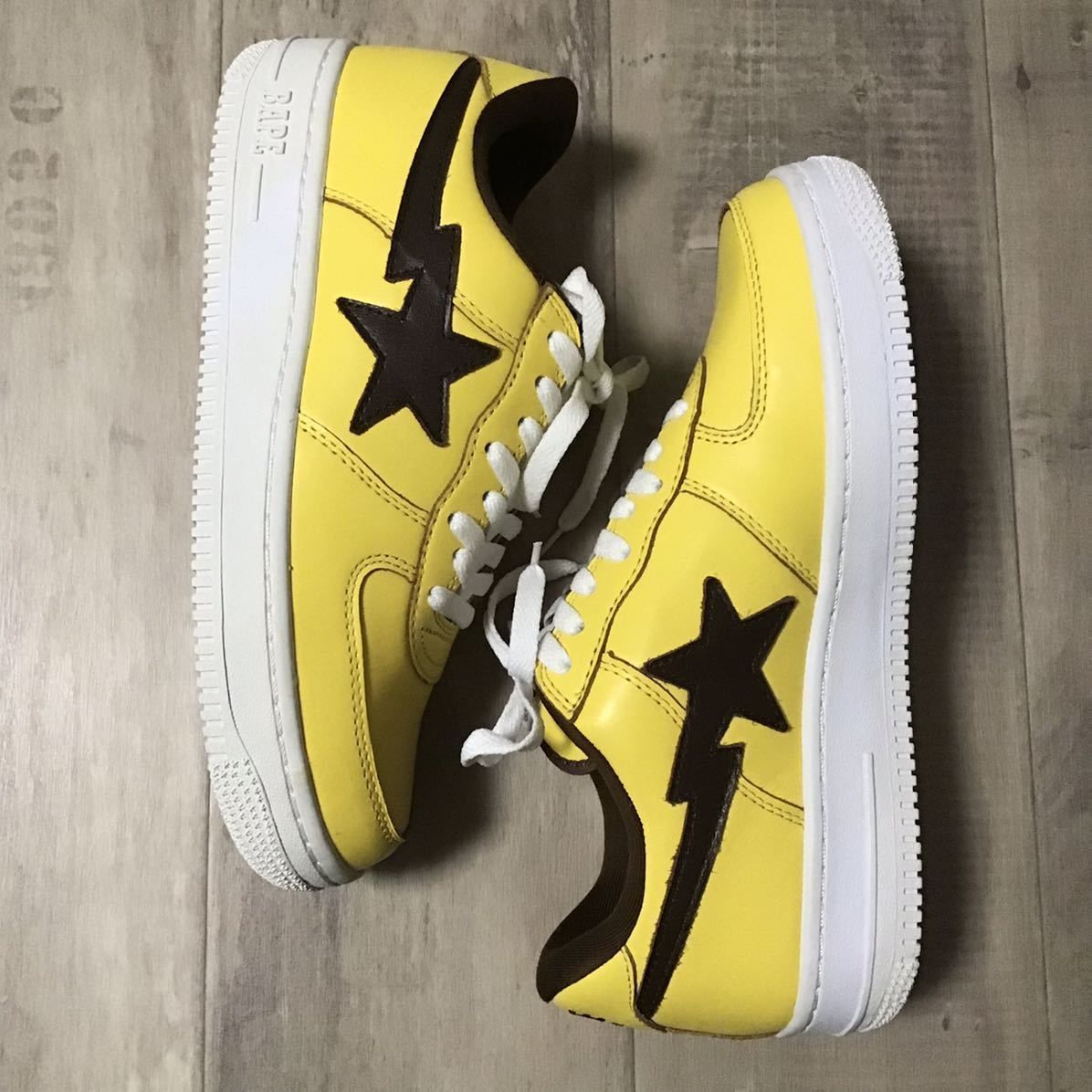 ☆新品☆ レザー BAPESTA スニーカー 27cm US9 a bathing ape BAPE STA 