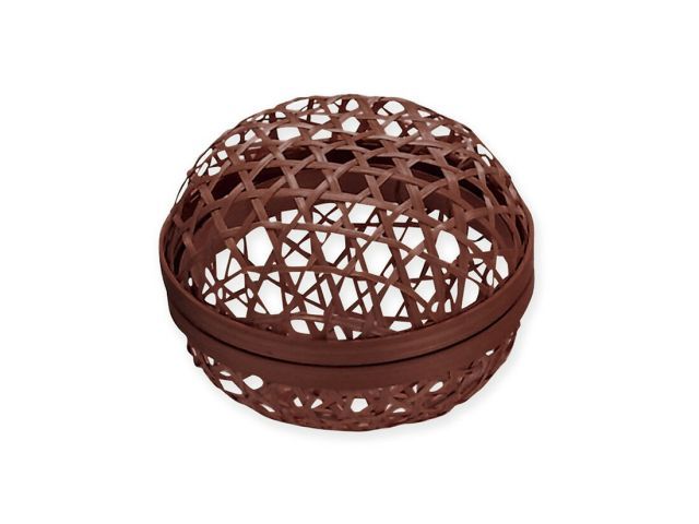 カゴ 六ツ目編マリモ篭13 茶 10個