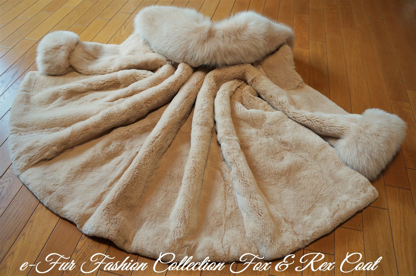 パリ的エレガンス☆フォックス毛皮ベージュファーケープストール