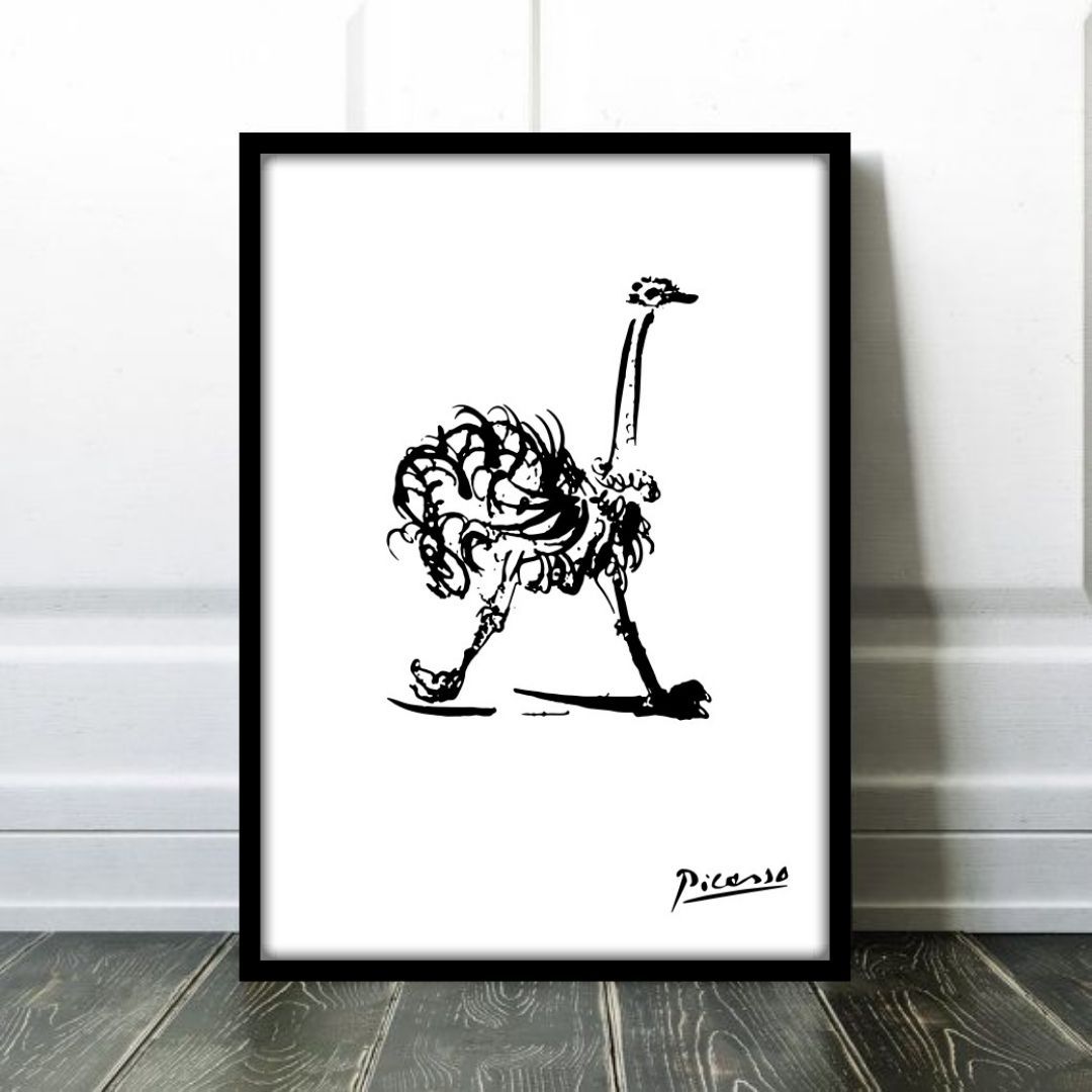 ピカソ ダチョウの絵 B2ポスター アートポスター Pablo Picasso L