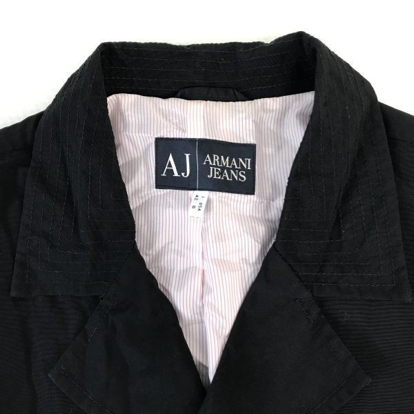 超SALE』アルマーニジーンズ/ARMANI JEANS★春秋向け/薄手トレンチコート【USA8/42/レディースL/黒/black】半裏/Coats/Jackets/Jumpers◆cBH373 #BUZZBERG