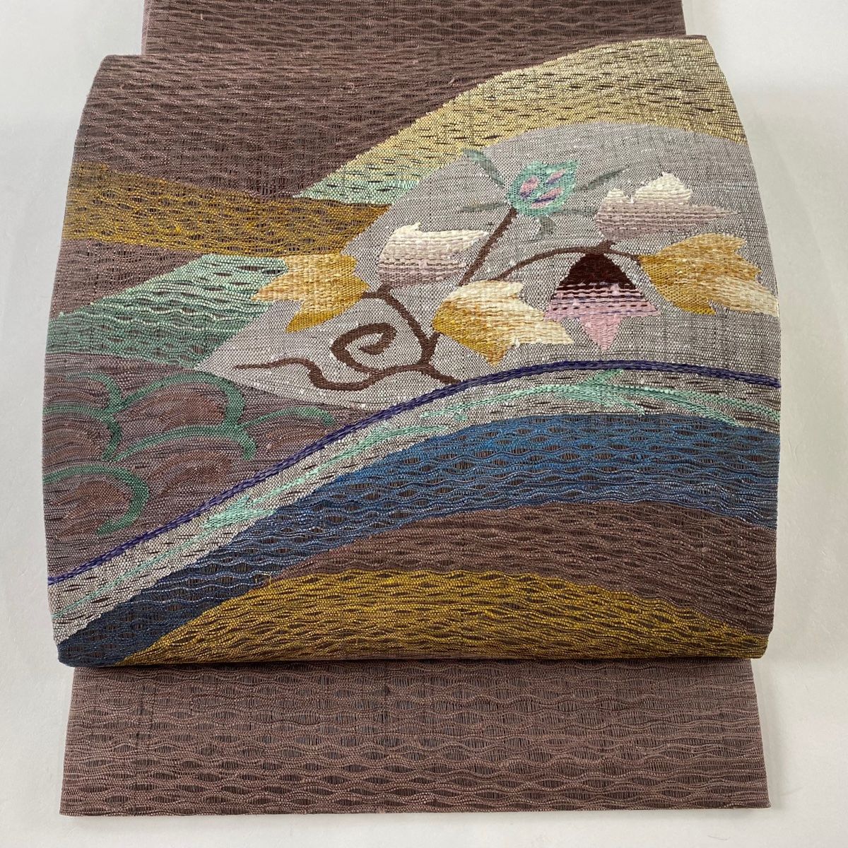 中古 袋帯 六通柄 フォーマル用 アンティーク風 正絹 人物・動物