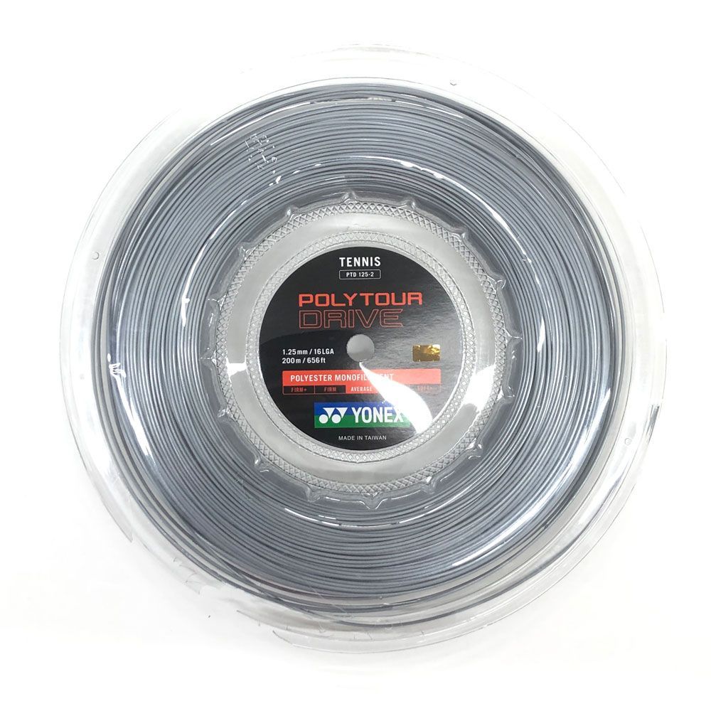訳アリ ♥ 未発売モデル ヨネックス YONEX ポリツアー ドライブ 1.25mm 200Mロール シルバー 硬式テニスポリエステルガット PTD125-2 並行輸入品