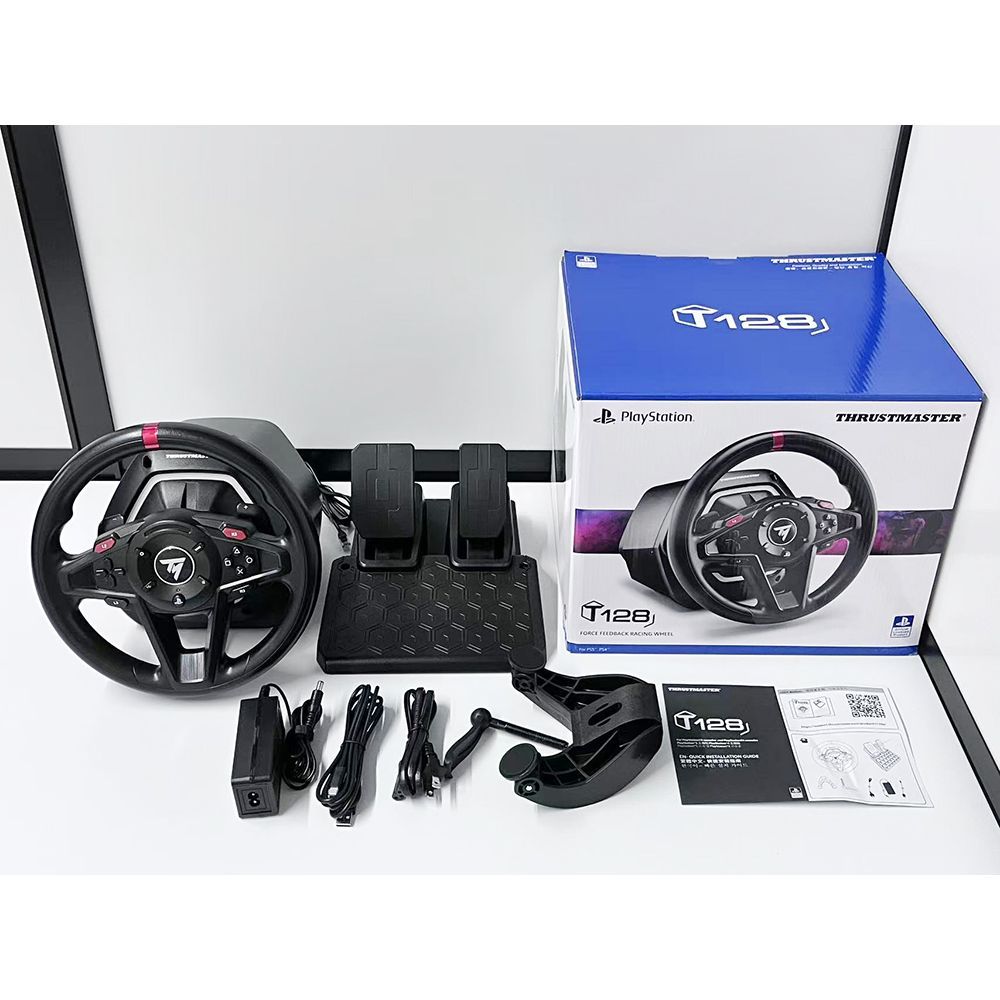 Thrustmaster スラストマスター T128 ゲーム ステアリングコントローラー ペダルセット フォースフィードバック対応 PS5|PS4|PC 対応