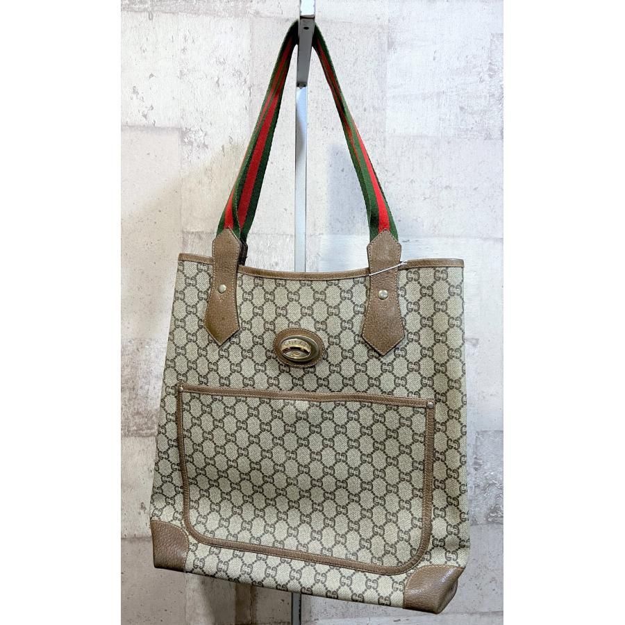 70'S オールドグッチ 希少 ギャラ付 GUCCI PLUS PVCキャンバス/レザー