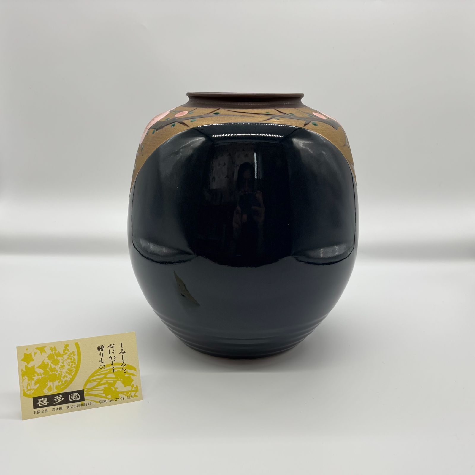 未使用品　九谷焼　花瓶　壺　清茶　工芸品 九谷焼・花瓶・未使用品 未使用品 九谷焼 花瓶 壺 清茶 工芸品