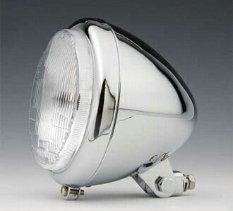 5-3/4 カスタムヘッドライト 5-3/4 in バイザー付きバレットヘッドライト改