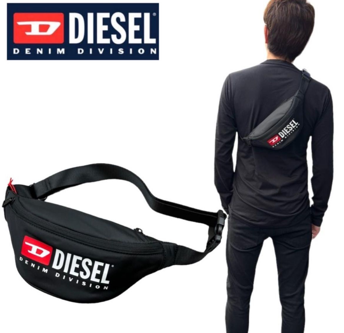 ディーゼル Diesel ウエストバッグ ボディーバッグ ヒップパック オールシーズン X09554 P5480 メンズ レディース ショルダー DIESEL RINKE BELTBAG