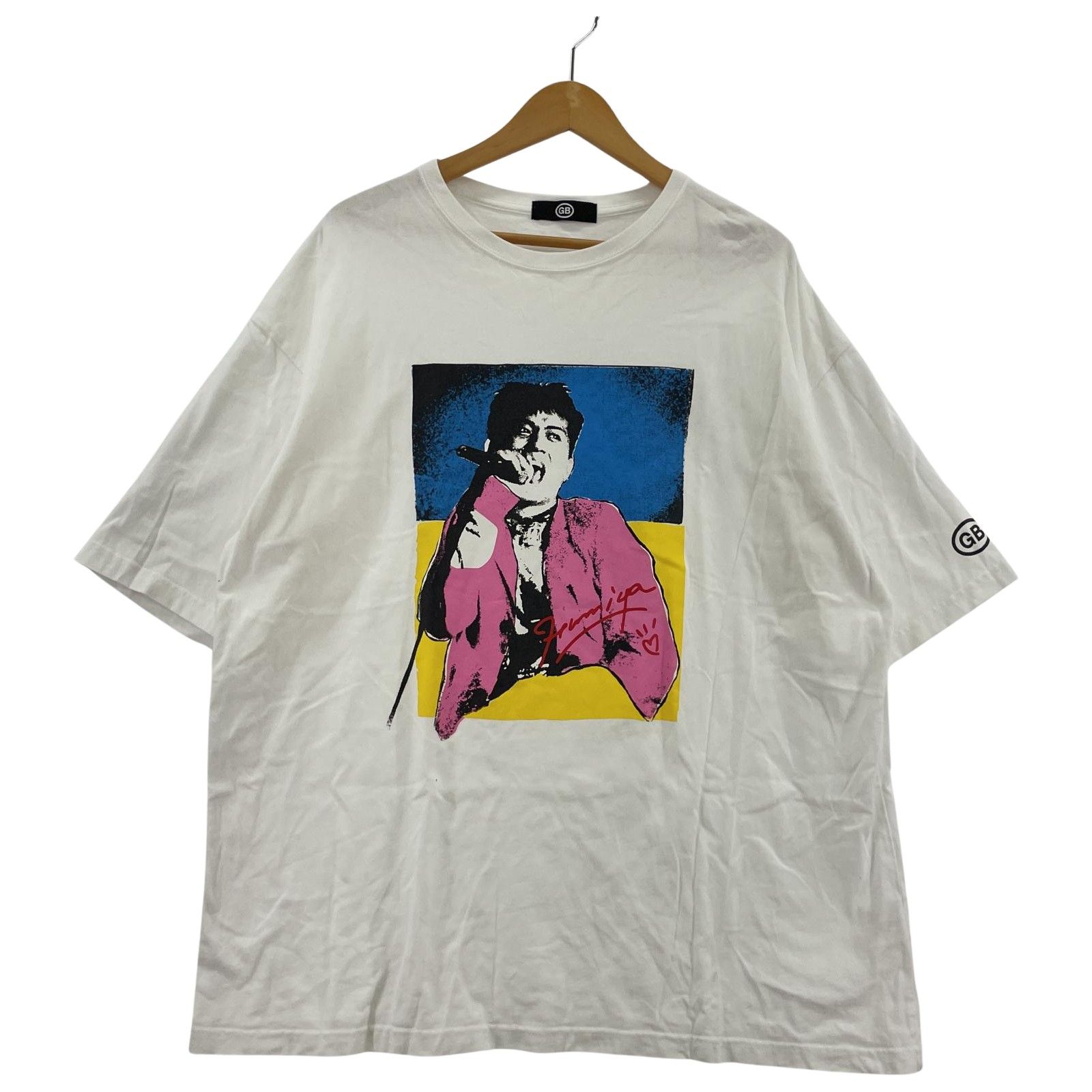 GB 藤井フミヤ プリント半袖Tシャツ sizeXL/ホワイト - メルカリ
