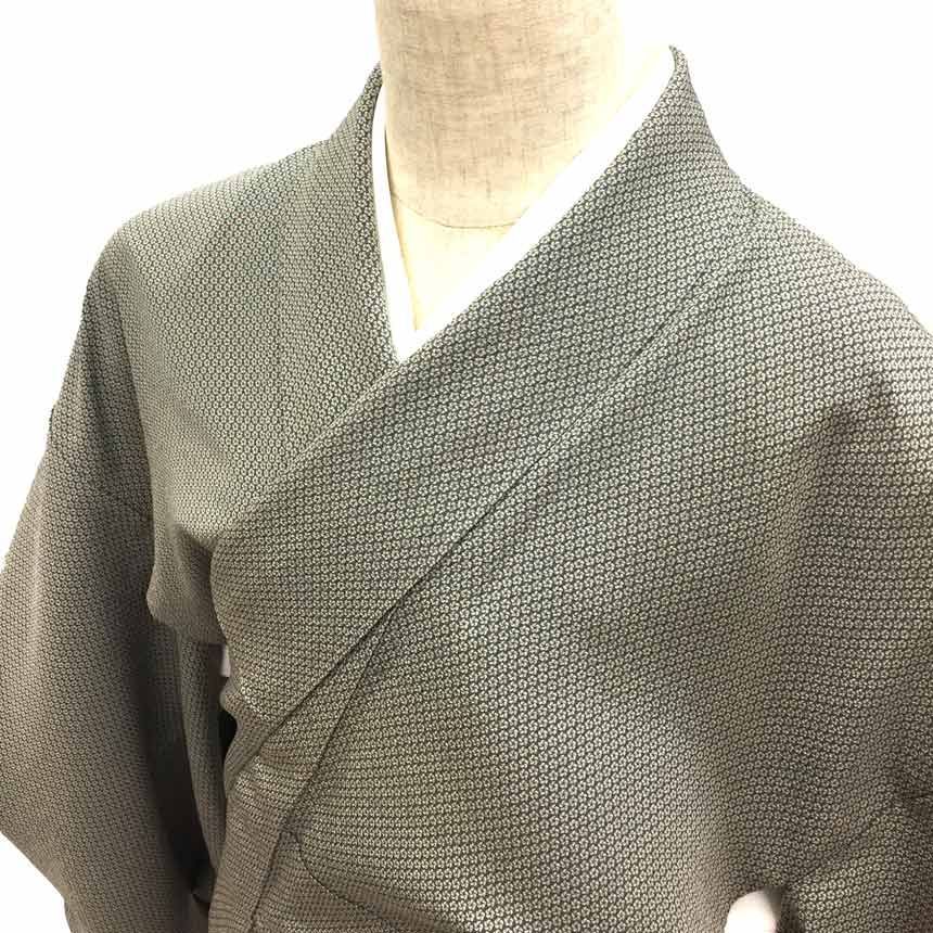 京やH160 正絹 特選 江戸小紋 伝統工芸品 重要文化財 小紋の型染め 単