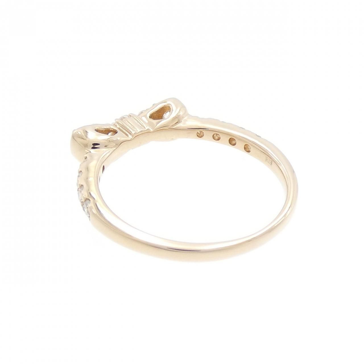 K18PG リボン ダイヤモンド リング 0.30CT - メルカリ 