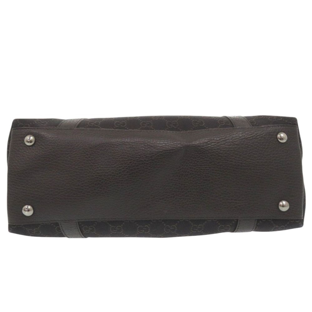 美品 グッチ GG ABBEY トートバッグ キャンバス レザー 268640 ダーク  