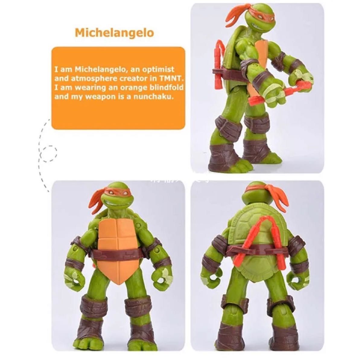 4個ミュータントニンジャ タートルズ フィギュア4ピース12cm 4個ミュータントニンジャ タートルズ フィギュア4ピース12cm