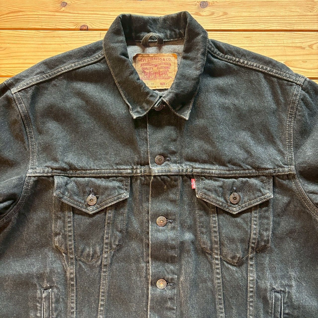 90's Levi's 先染め ブラック Gジャン ユーロリーバイス 70503