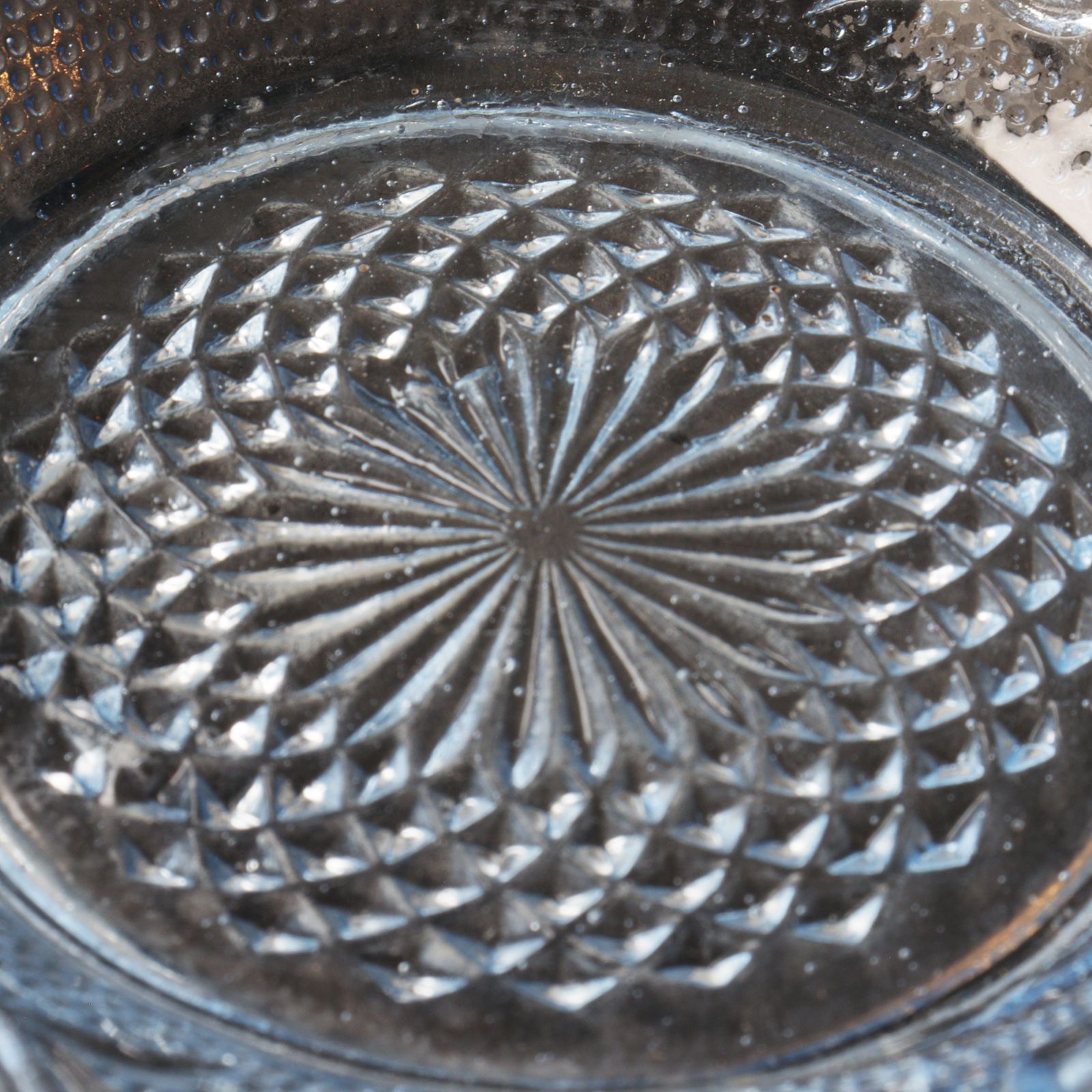 レトロ プレスガラス フリルガラス小皿 5枚セット 時代物 [IZ573