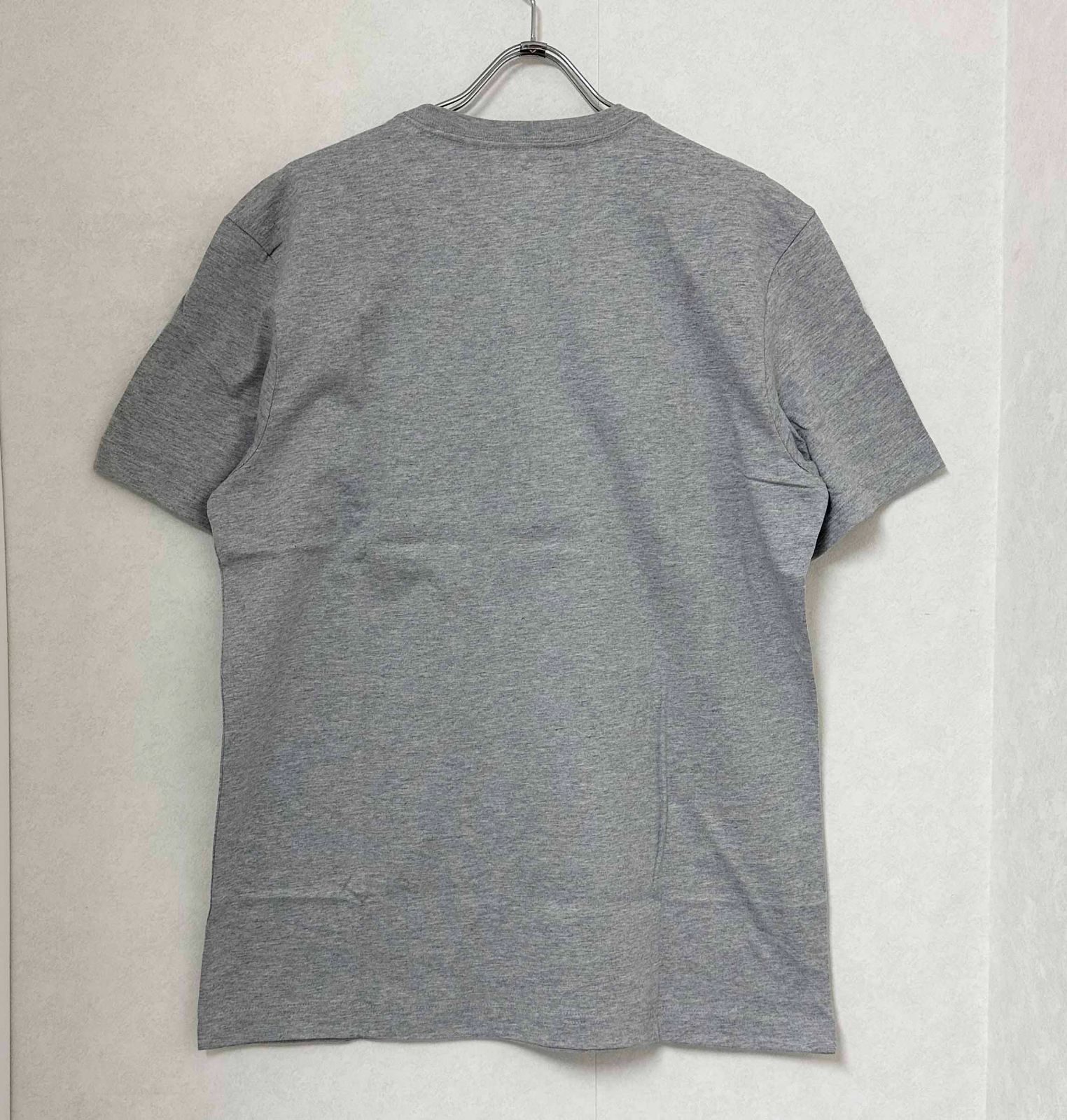 新品 L ★ コストコ カークランドシグネチャー ロゴ 半袖 Tシャツ グレー US-M スーピマコットン 綿 メンズ レディース ユニセックス 男女兼用 大きめ オーバーサイズ Kirkland Signature Logo Tshirt