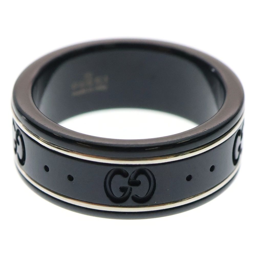 GUCCI グッチ GG アイコン シンバンド リング ブラック