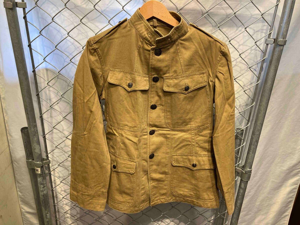 イーグルボタン 10s-30s スタンドカラージャケット チェンジボタン  ビンテージ EURO？VINTAGE 20s ARMY ベージュ