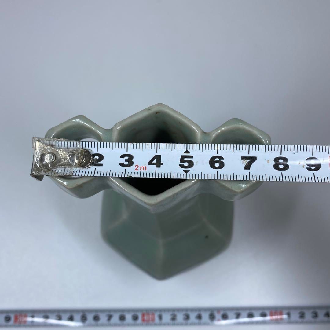 中国美術 青磁花瓶 高さ18.4㎝ タエサカ 東な6-1229① - メルカリ
