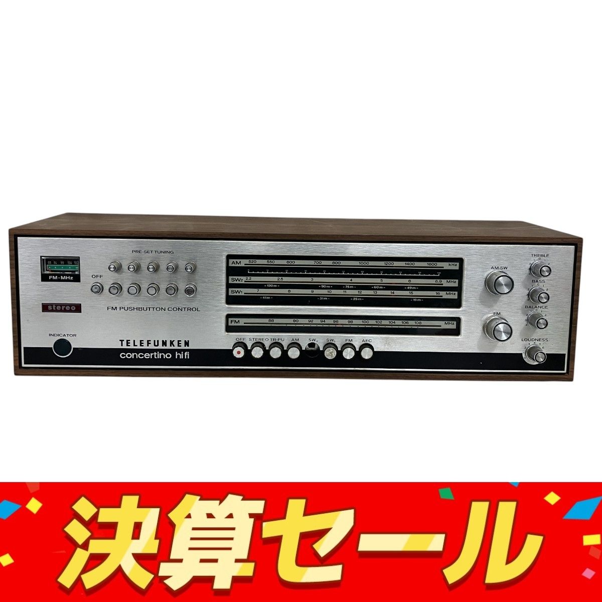 Telefunken concerto 105 コンソール型 ステレオシステム ヴィンテージデザイン オーディオ機器 ジャンク T10092711