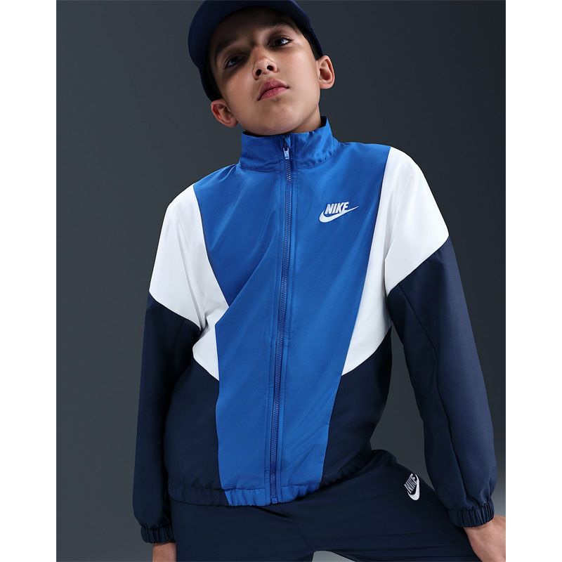 ナイキ キッズ ジュニア上下 NIKE YTH NSW トラックスーツ ウーヴン FZ 130-160 cm 子供服 キッズウエア フルジップ 長袖ジャケット ロングパンツ セットアップ 子ども用 スポーツウエア 上下組 運動 HQ 9314-410