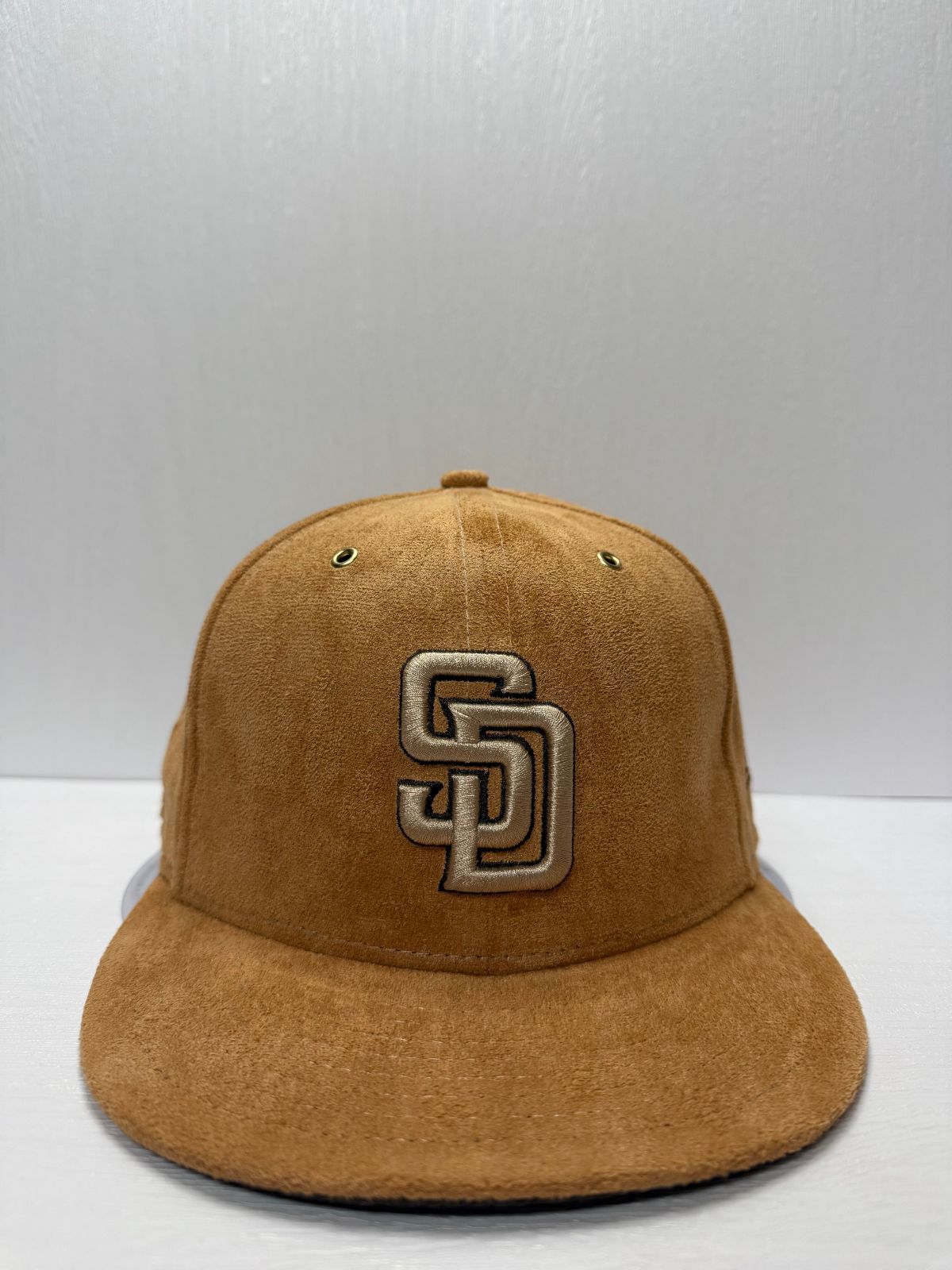 Newera サンディエゴパドレス スウェードレザー 59 fifty フィッティドキャップ ブラウン