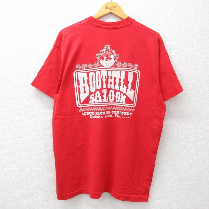 XL/古着 フルーツオブザルーム 半袖 ビンテージ Tシャツ メンズ 90s ブートヒル サルーン 胸ポケット付き 大きいサイズ コットン クルーネ