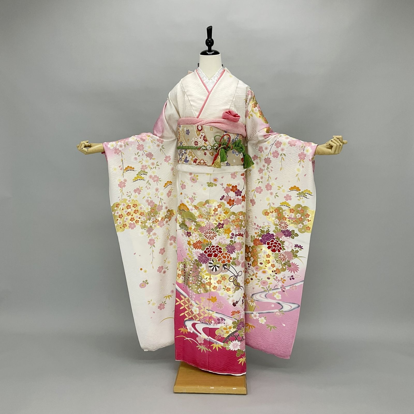 KL1731 振袖 正絹 身丈161cm 着物 成人式 卒業式 r1792-f-1.jpg 正絹 振袖