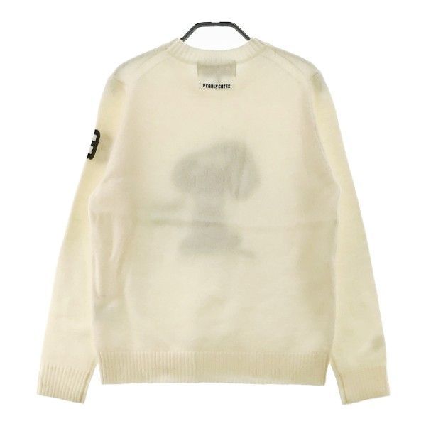 ☆極美品☆PEARLY GATES PEANUTS SNOOPY ゴルフ　ニット SNOOPY】14G 部分JQクルーネックニットプルオーバー | PEARLY