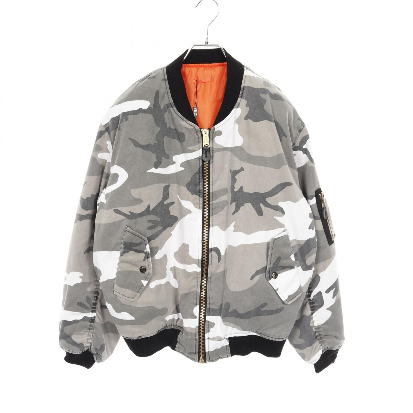 フォステックスガーメンツ FOSTEX GARMENTS ミリタリージャケット LTD RETRO VINTAGE WASH BOMBER JACKET グレー その他 ブルゾン メンズ Used A