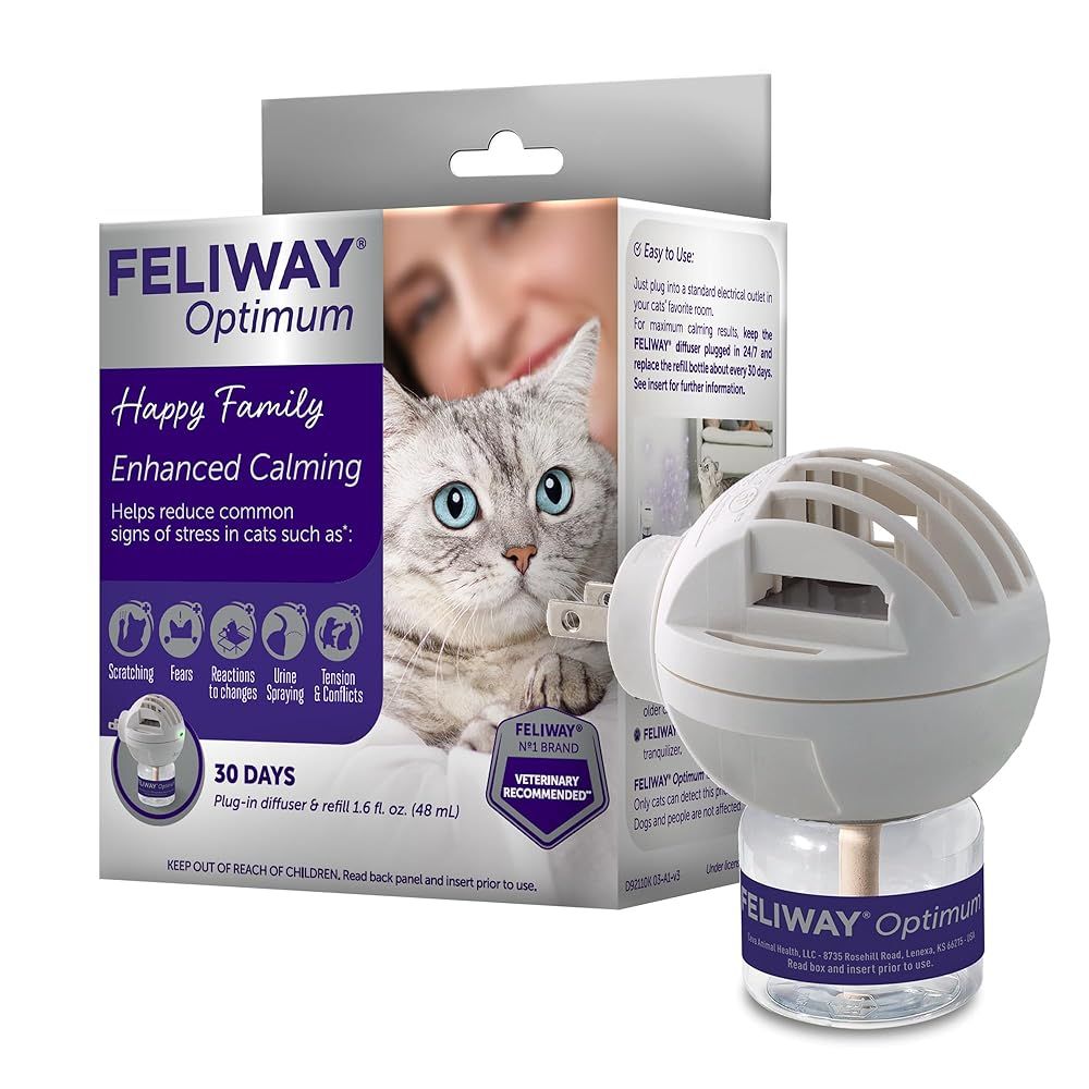 FELIWAY オプティマム 猫 癒し強化フェロモンディフューザー 30日スターターキット 48mlL 半透明
