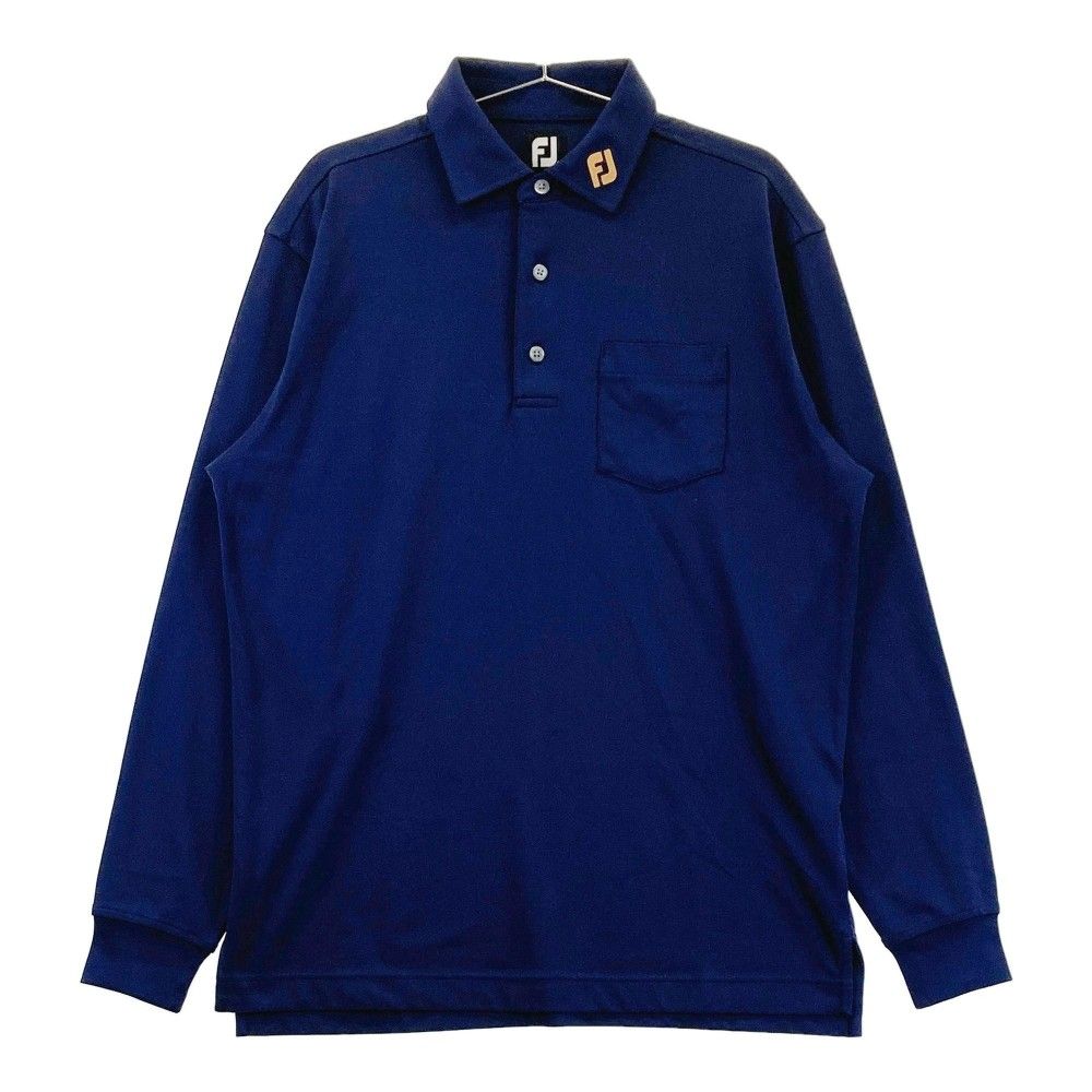 サイズ：XL FOOT JOY フットジョイ  長袖ポロシャツ ボタンダウン  ネイビー系 [240101297473]# ゴルフウェア メンズ ストスト
