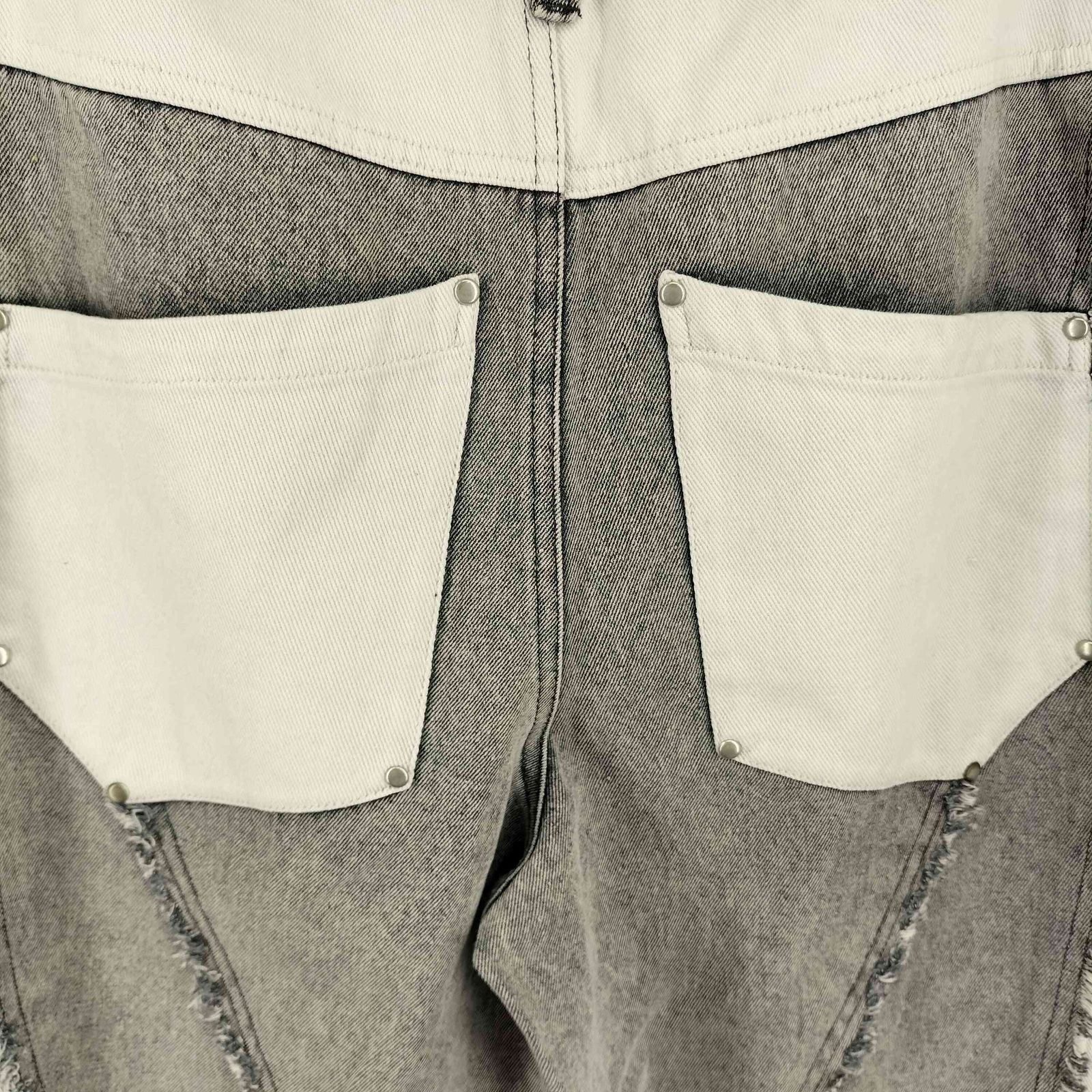 Bicolor Semi-Flare Denim パンツ Jent Louis Bicolor Semi-Flare