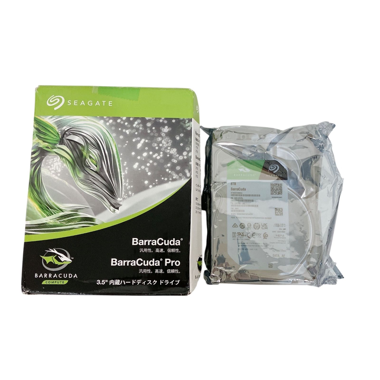 WJ21 Seagate シーゲイト BarraCuda 3.5インチ 内蔵ハードディスクドライブ 8TB ST8000DM004 PC パーツ HDD