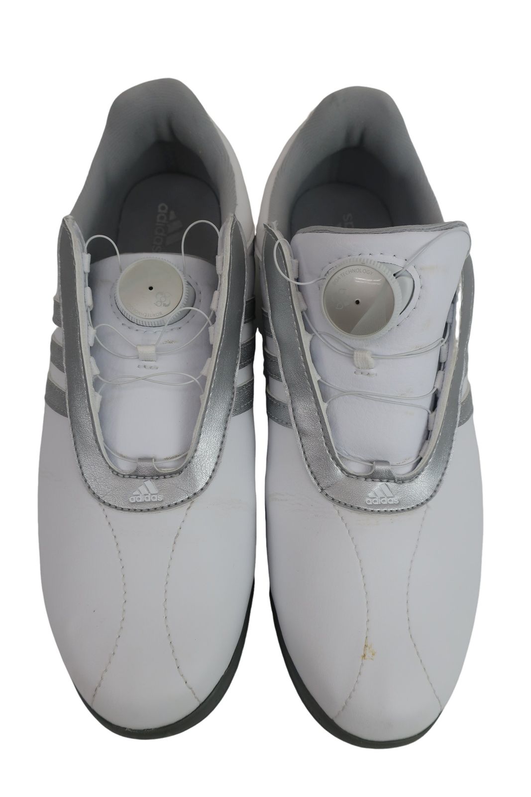 adidas(アディダス) ダイヤル式ゴルフシューズ 白シルバー レディース 24.0cm EVN791001 ゴルフ用品 2506-0355