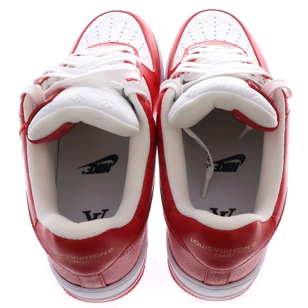 希少 新品未使用 ナイキ × ルイヴィトン スニーカー エアフォースワン 赤27 LOUIS VUITTON ルイ・ヴィトン NIKE AIR FORCE 1 LOW ナイキ