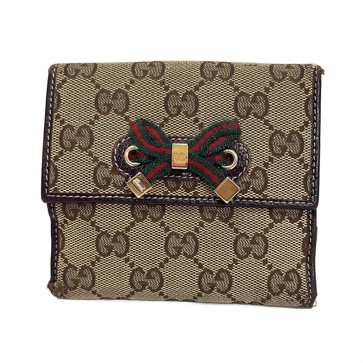 グッチ 二つ折り 財布 Ｗホック プリンシー GG柄 ブラウン ベージュ GUCCI(グッチ) Wホック財布 プリンシー,GG柄 167465 ベージュ