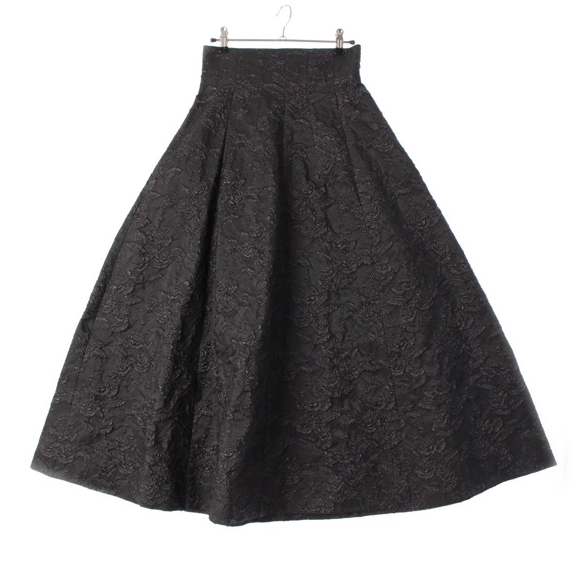 Philosophy Di Lorenzo Serafini フィロソフィー ディ ロレンツィオ セラフィニ 23SS ナイロン混 ジャガード ロング スカート 231G V01150723 ブラック F36